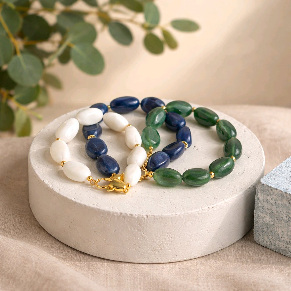 Les bracelets en perles ovales