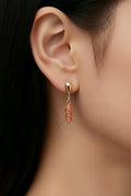 Boucles d'oreilles élégantes - Strawberry quartz