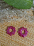 Pampilles en résine Tournesol – Magenta