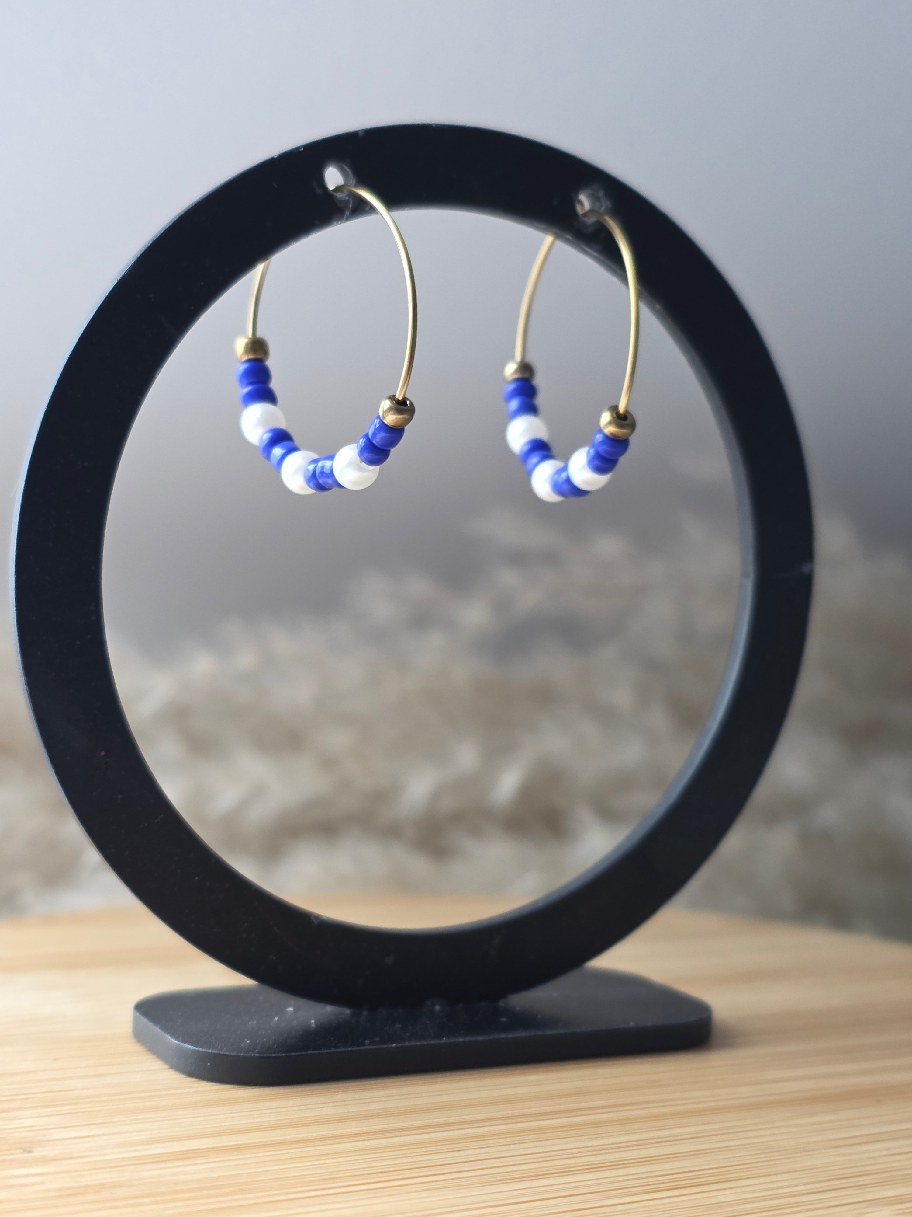 Boucles d oreilles Perrine bleu