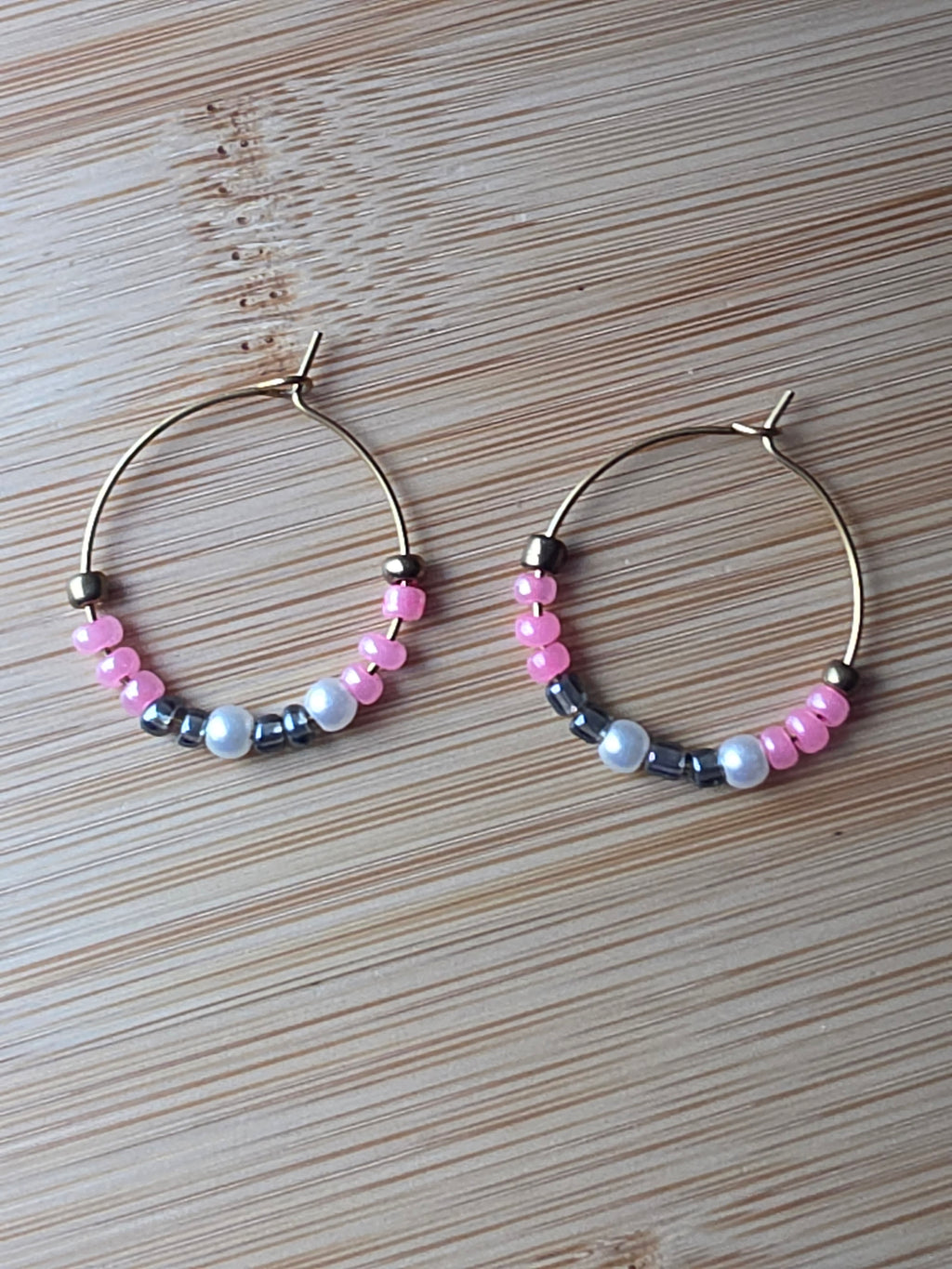Boucles d oreilles Perrine rose