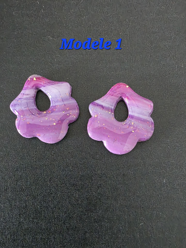 Pampilles modèle Alma - couleur violet - la fabrique à pampilles
