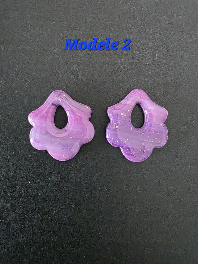 Pampilles modèle Alma - couleur violet - la fabrique à pampilles