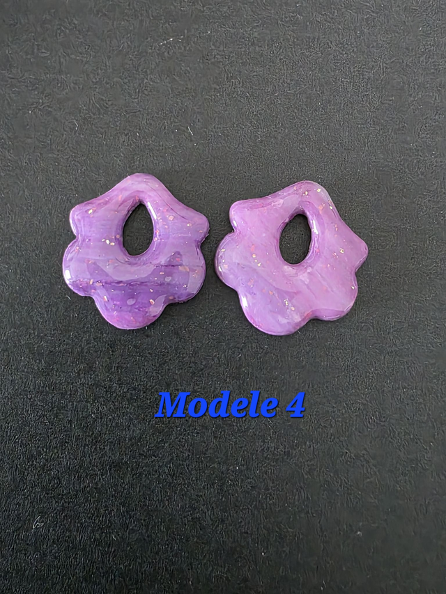 Pampilles modèle Alma - couleur violet - la fabrique à pampilles
