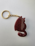 Porte clés /bijou pour sac en forme de chat  -couleur rouge- la fabrique à pampilles