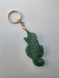 Porte clés /bijou pour sac en forme de chat  -couleur vert- la fabrique à pampilles