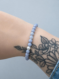 Bracelet perles rondes 6mm - Glacier