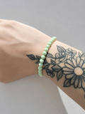 Bracelet perles rondes 6mm - Vert d'eau