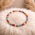 Bracelet en mini perles couleur arc en ciel - la fabrique à pampilles