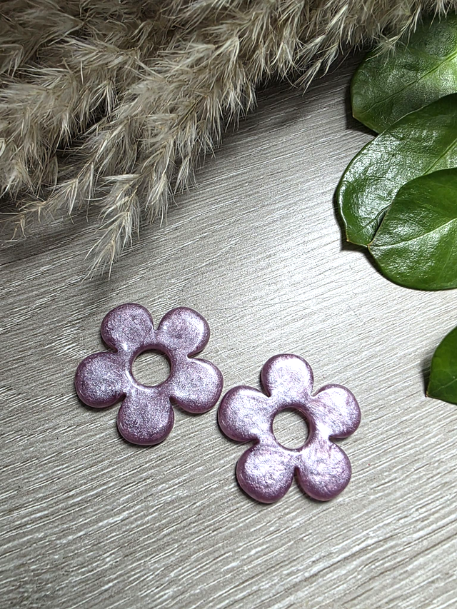 Pampilles interchangeables modèle Esmée en résine couleur violet unit - la fabrique à pampilles