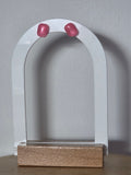Puces d oreilles ovales-rose
