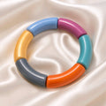 Bracelet maxi tubes arc en ciel