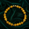 Bracelet perles rondes - Jaune