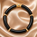 Bracelet tubes – noir elegance