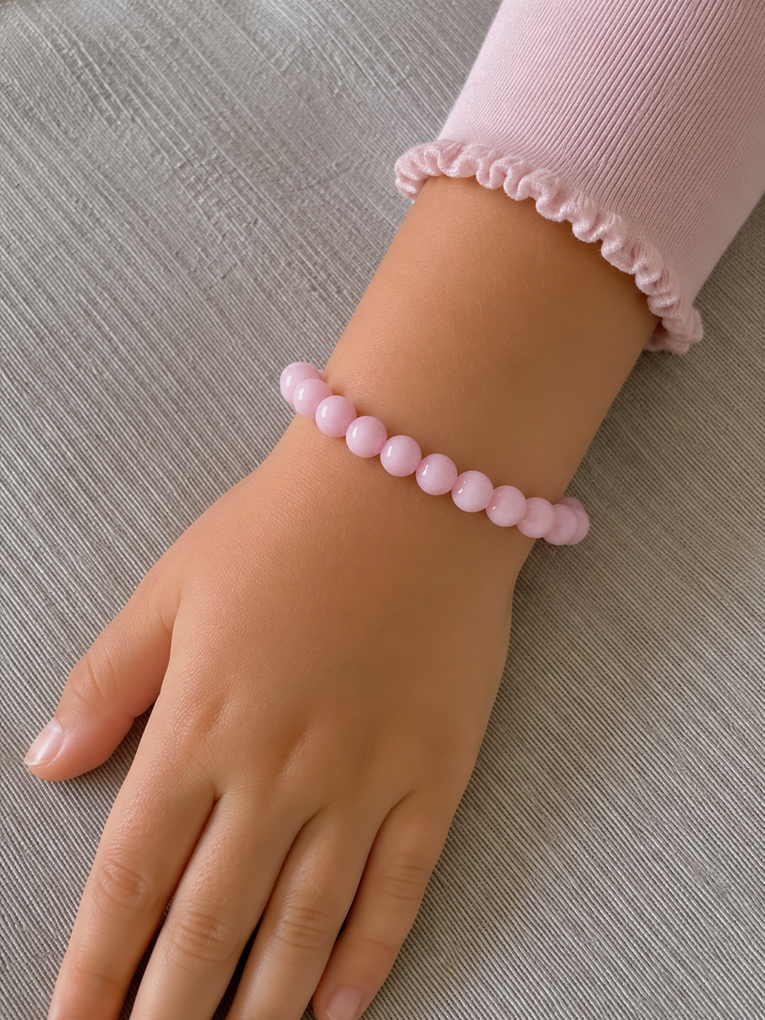 Bracelet perles rose