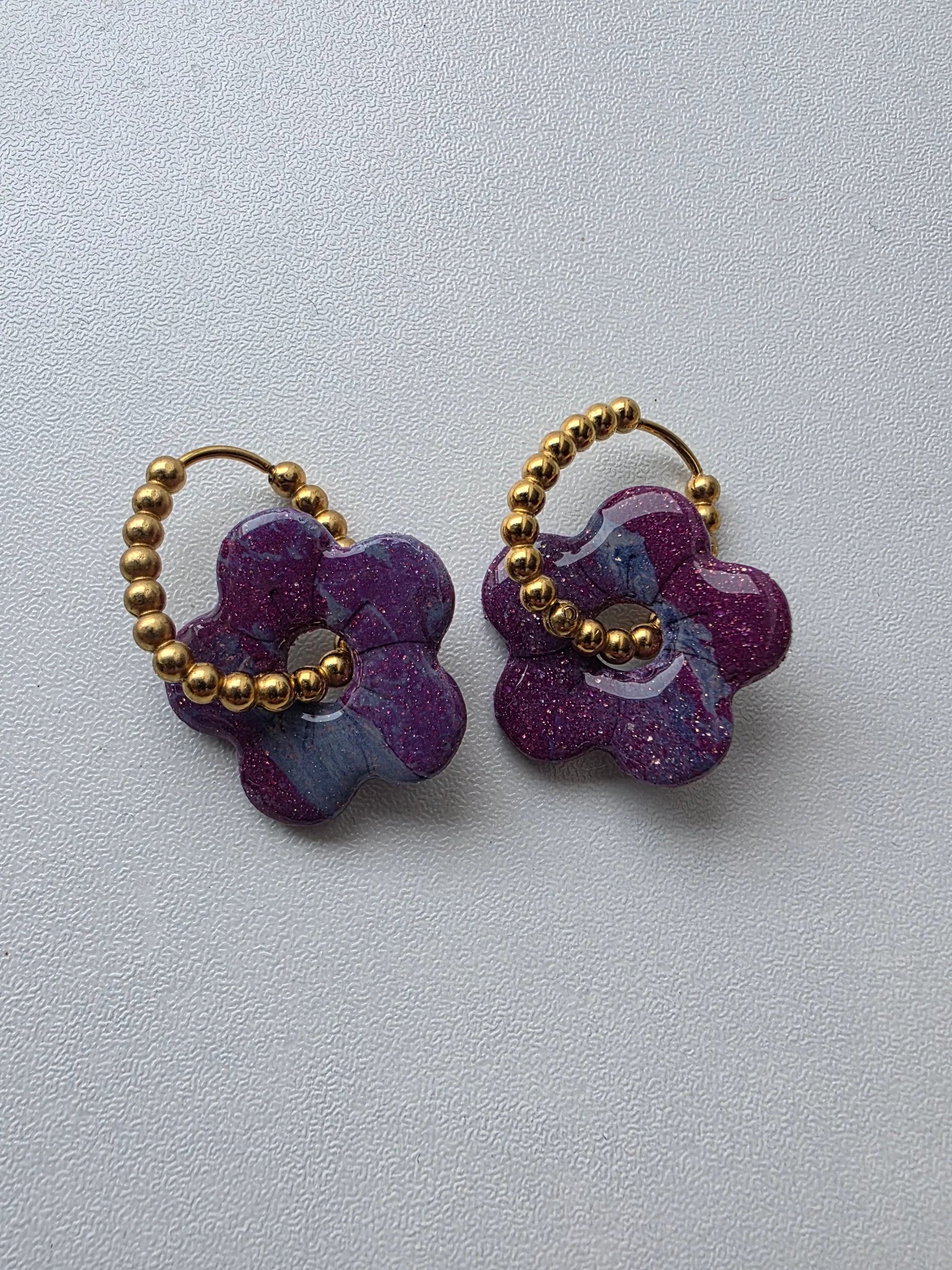 Pampilles fleur Lilas - Violet zebré