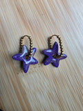 Pampilles petites etoiles violet pailleté