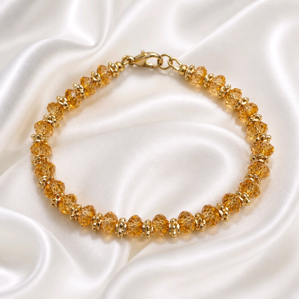 Bracelet en perles cristal orange
