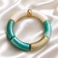 Bracelet vert/beige