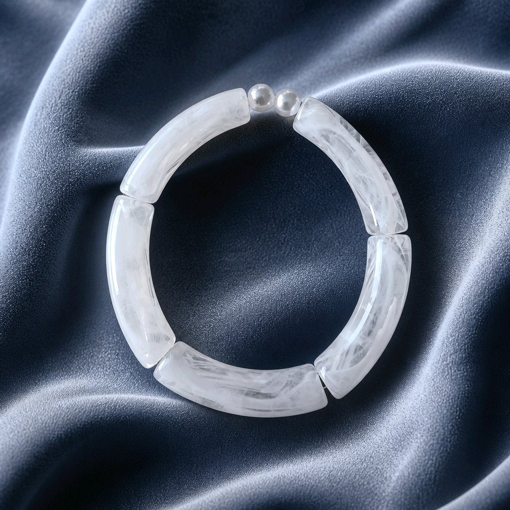 Bracelet tubes full blanc