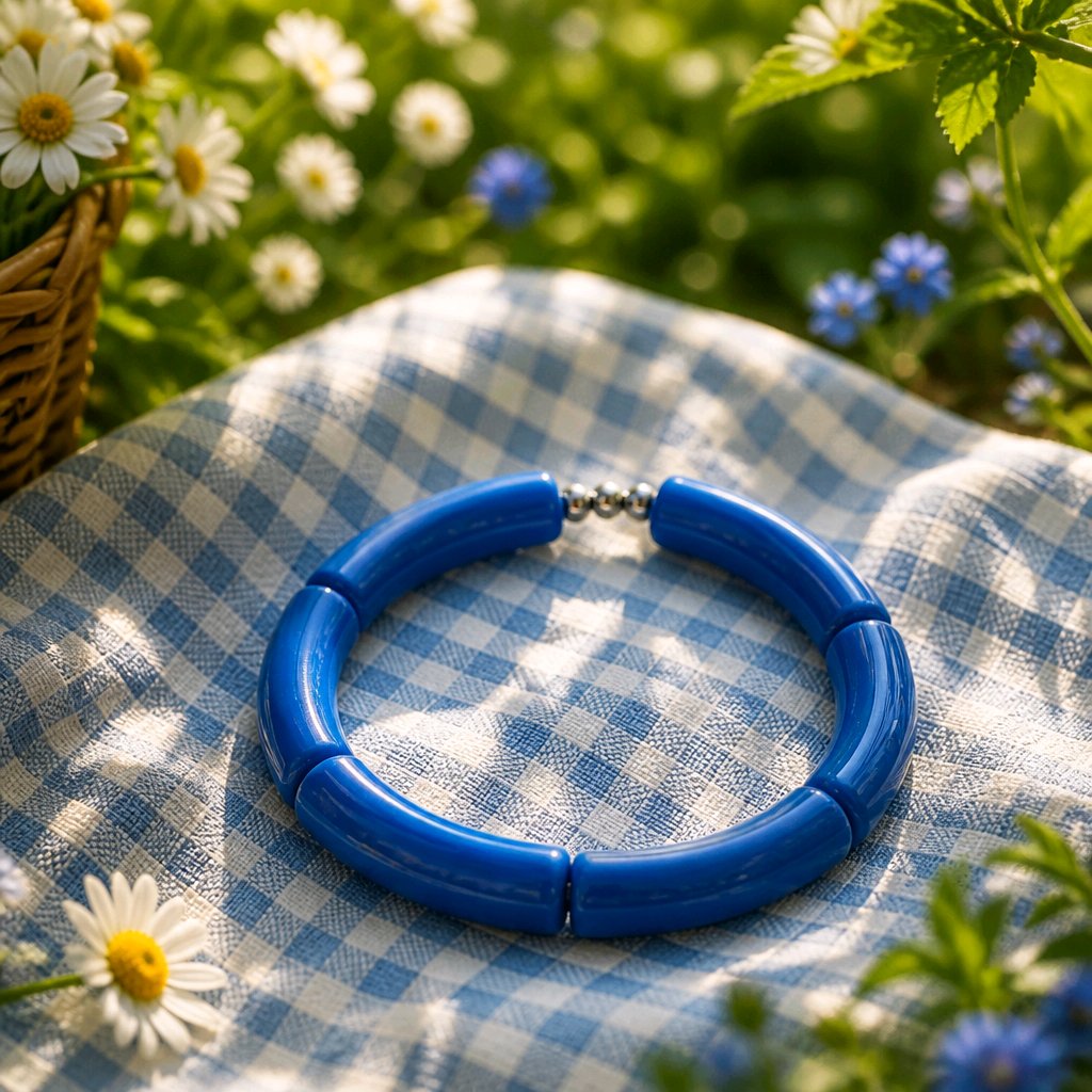 Bracelet tubes full bleu