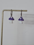 Boucles d oreilles creoles champignon violet