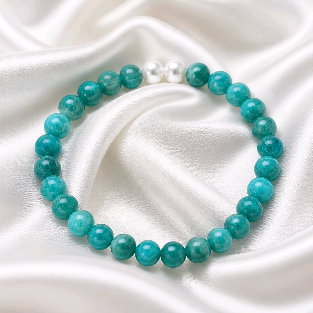 Bracelet elastique bleu turquoise