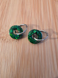 Pampilles en résine Little Donut – Vert pailleté
