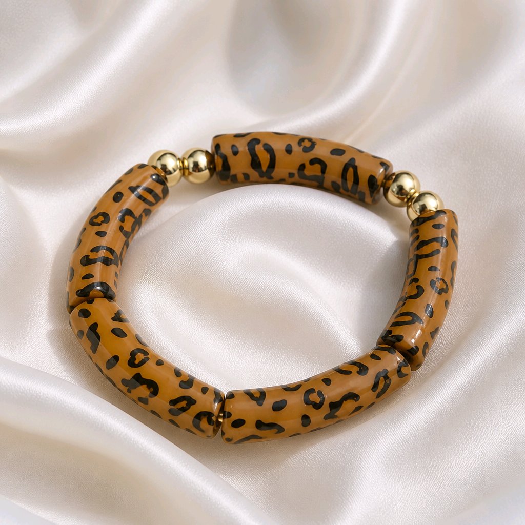 Bracelet tubes full leopard