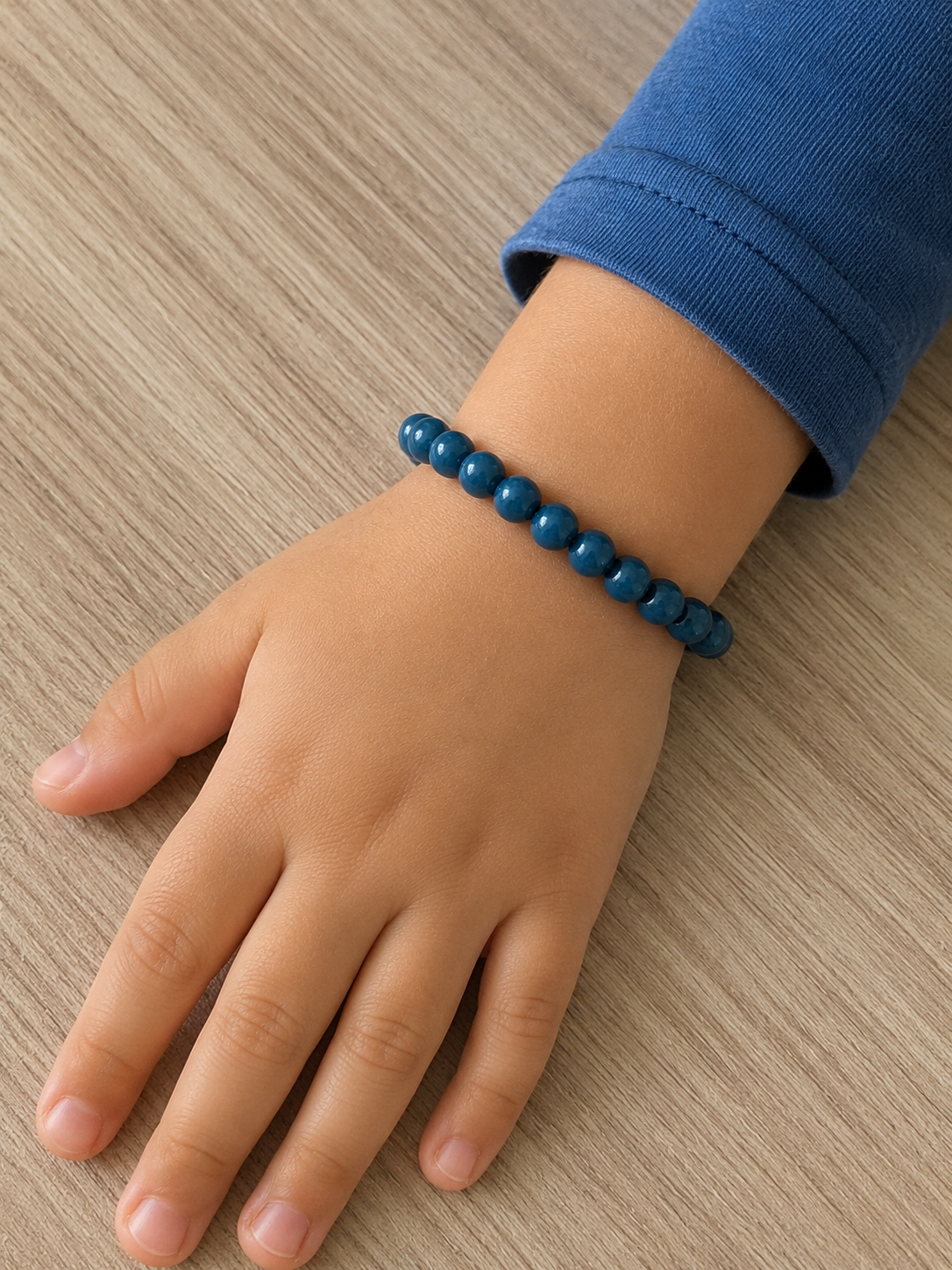 Bracelet perles bleu