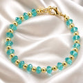 Bracelet en perles cristal turquoise
