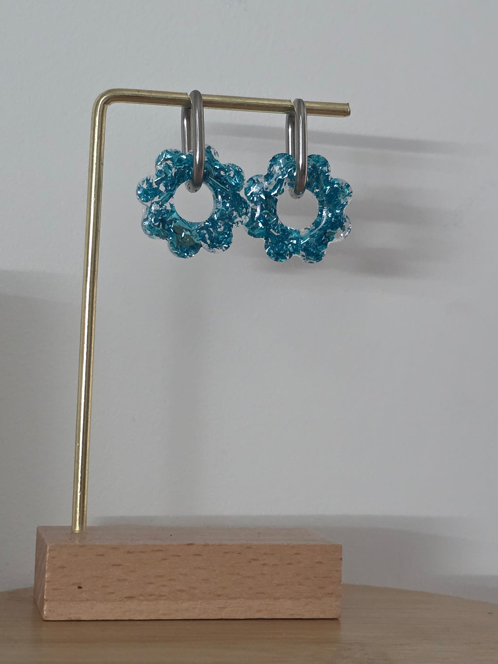 Pampilles en résine Sixtie bleu turquoise