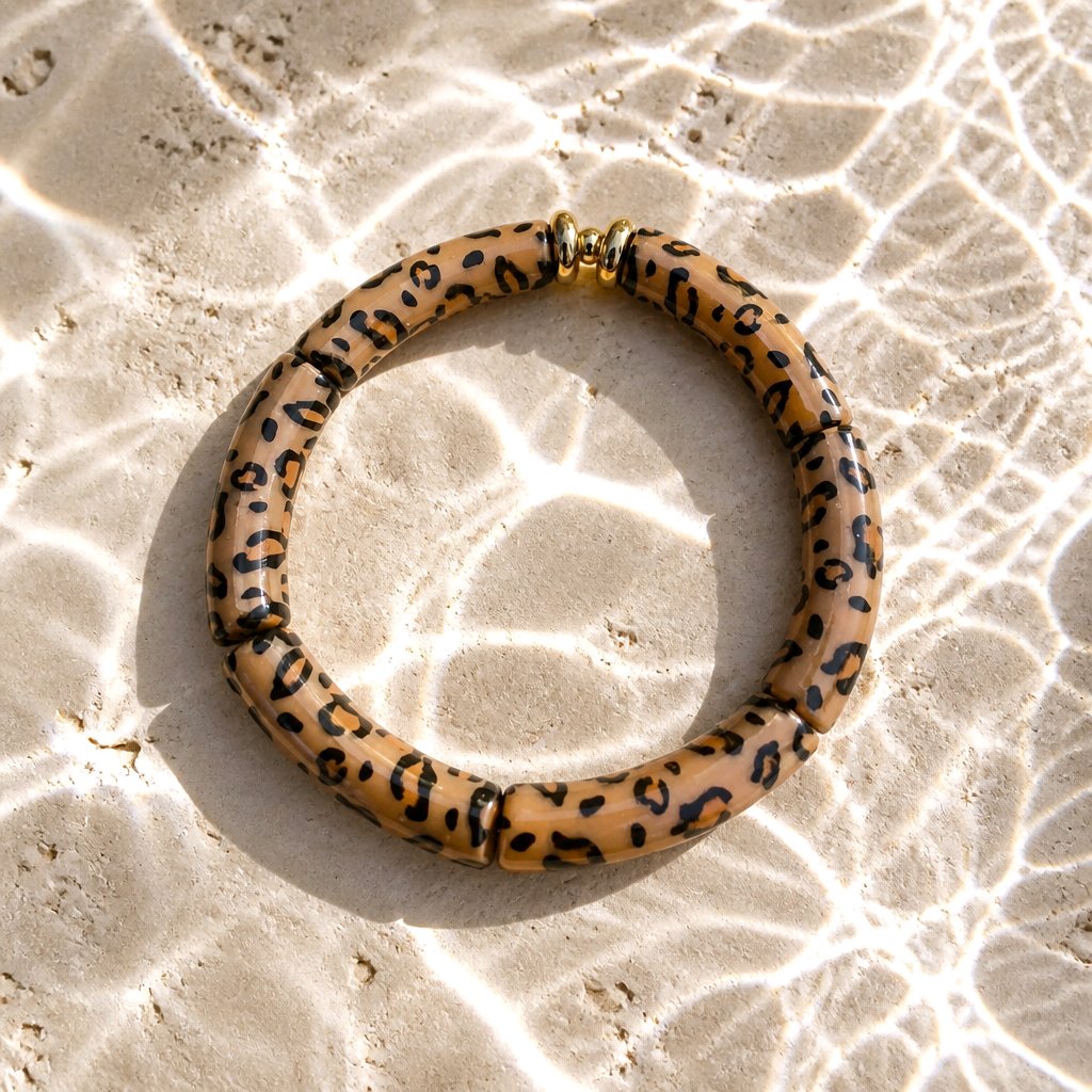 Bracelet tubes full leopard