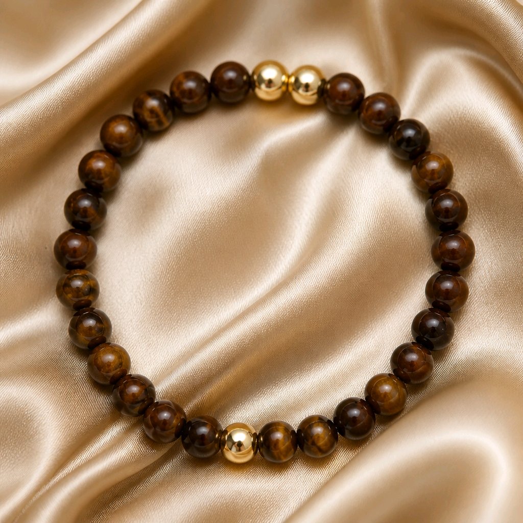 Bracelet perles marron