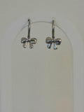 Boucles d oreilles creoles + petit noeud argenté