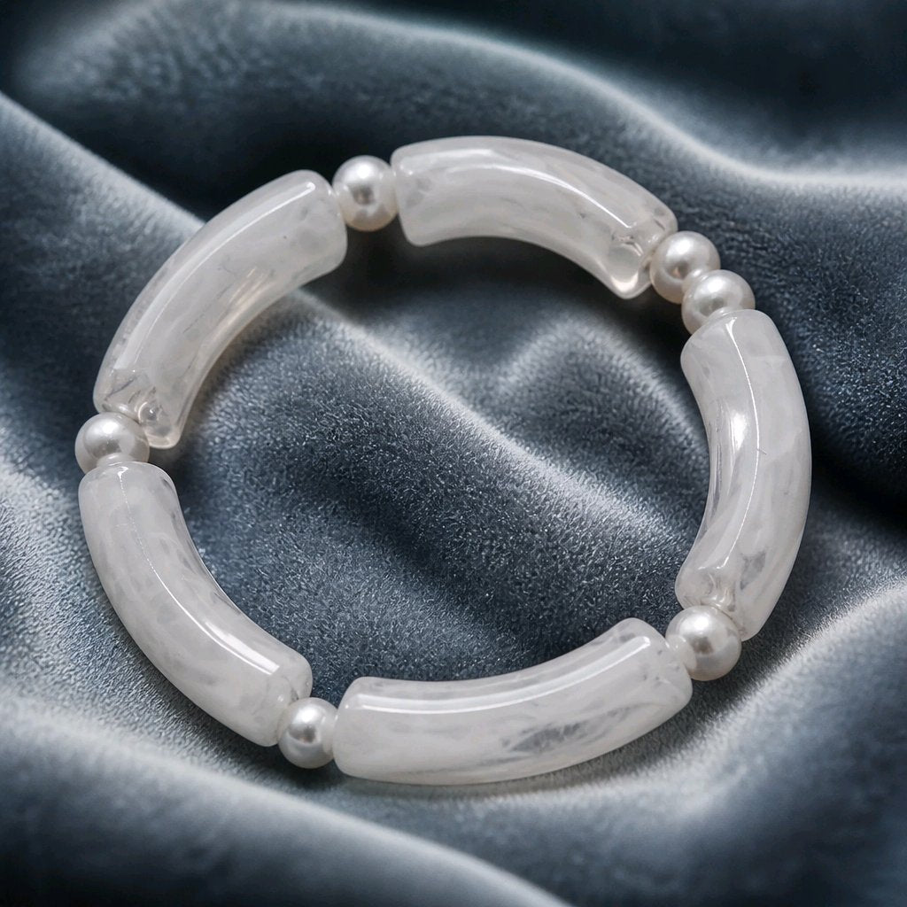 Bracelet tubes full blanc