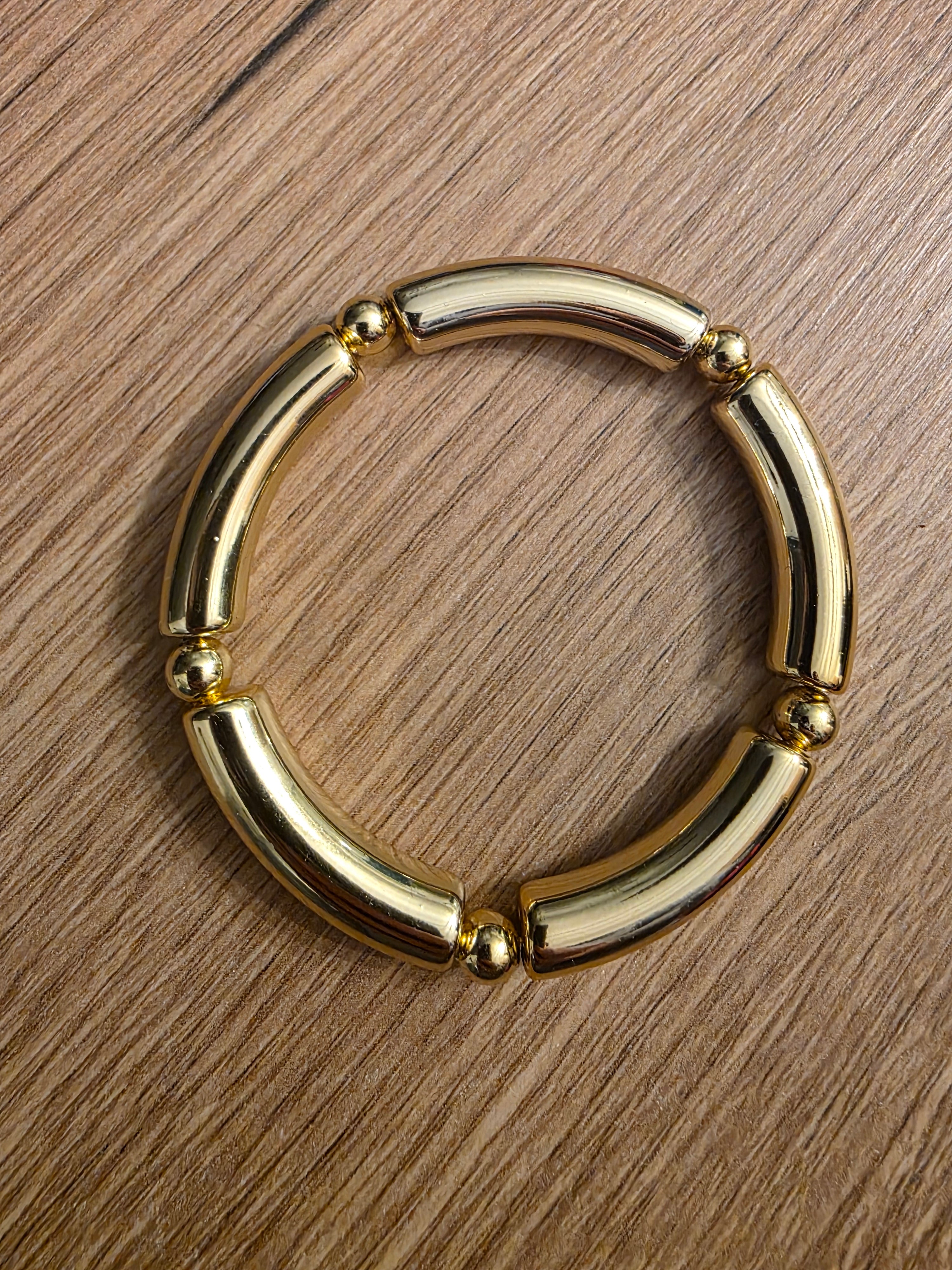Bracelet tubes full doré