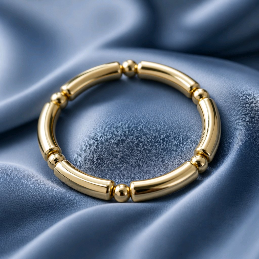 Bracelet tubes full doré