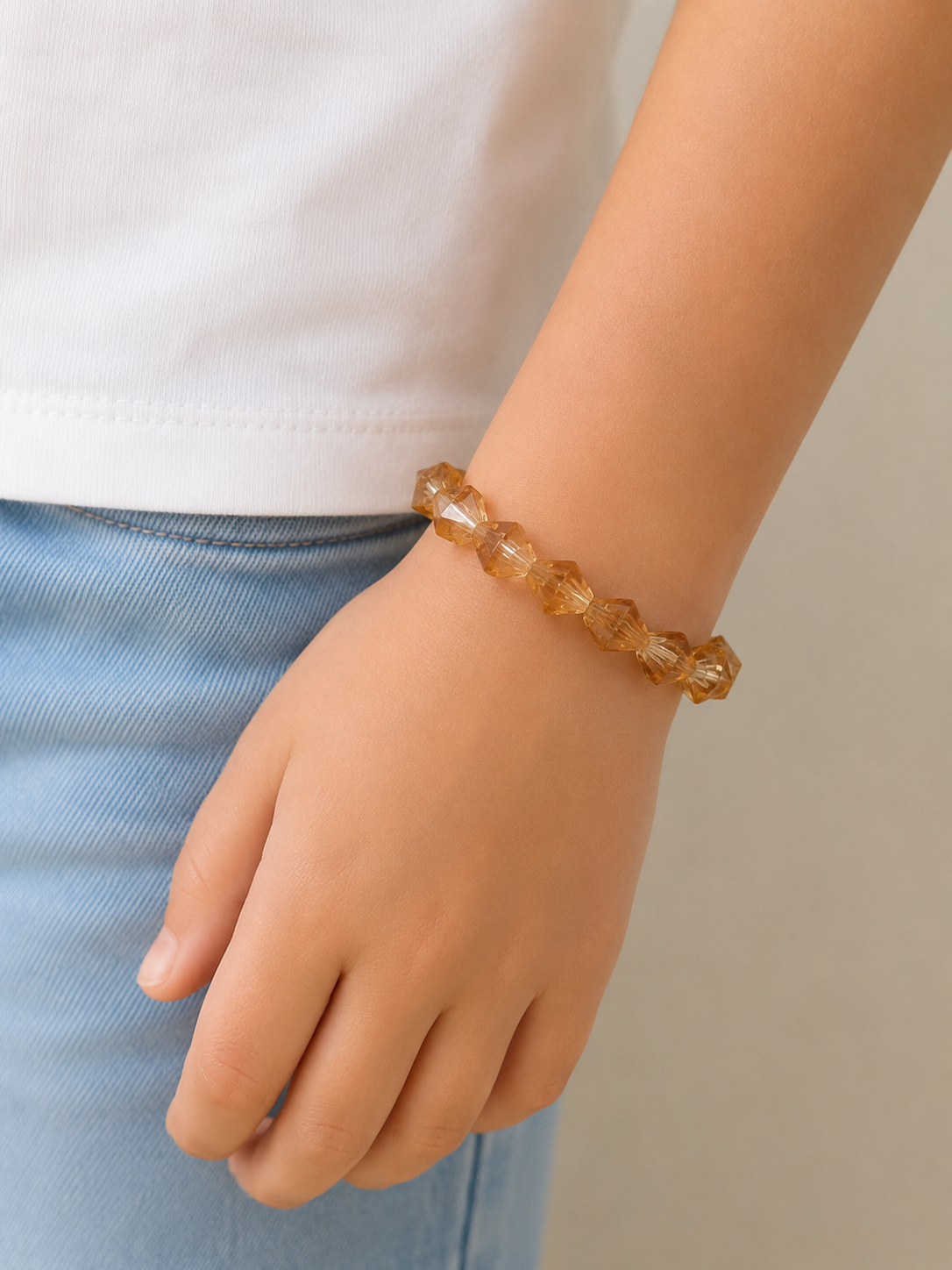 Bracelet enfant marron translucide