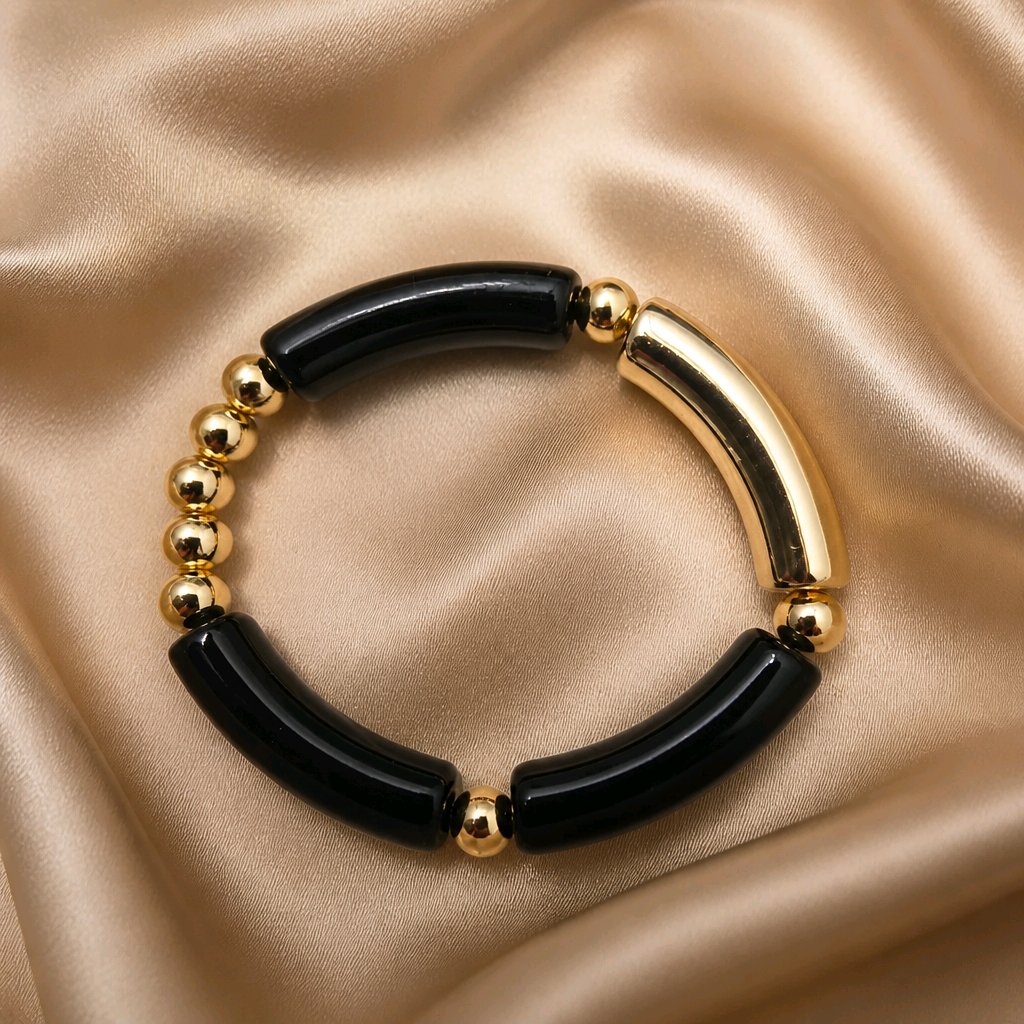 Bracelet noir et or