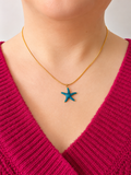 Collier maille serpentine étoile de mer