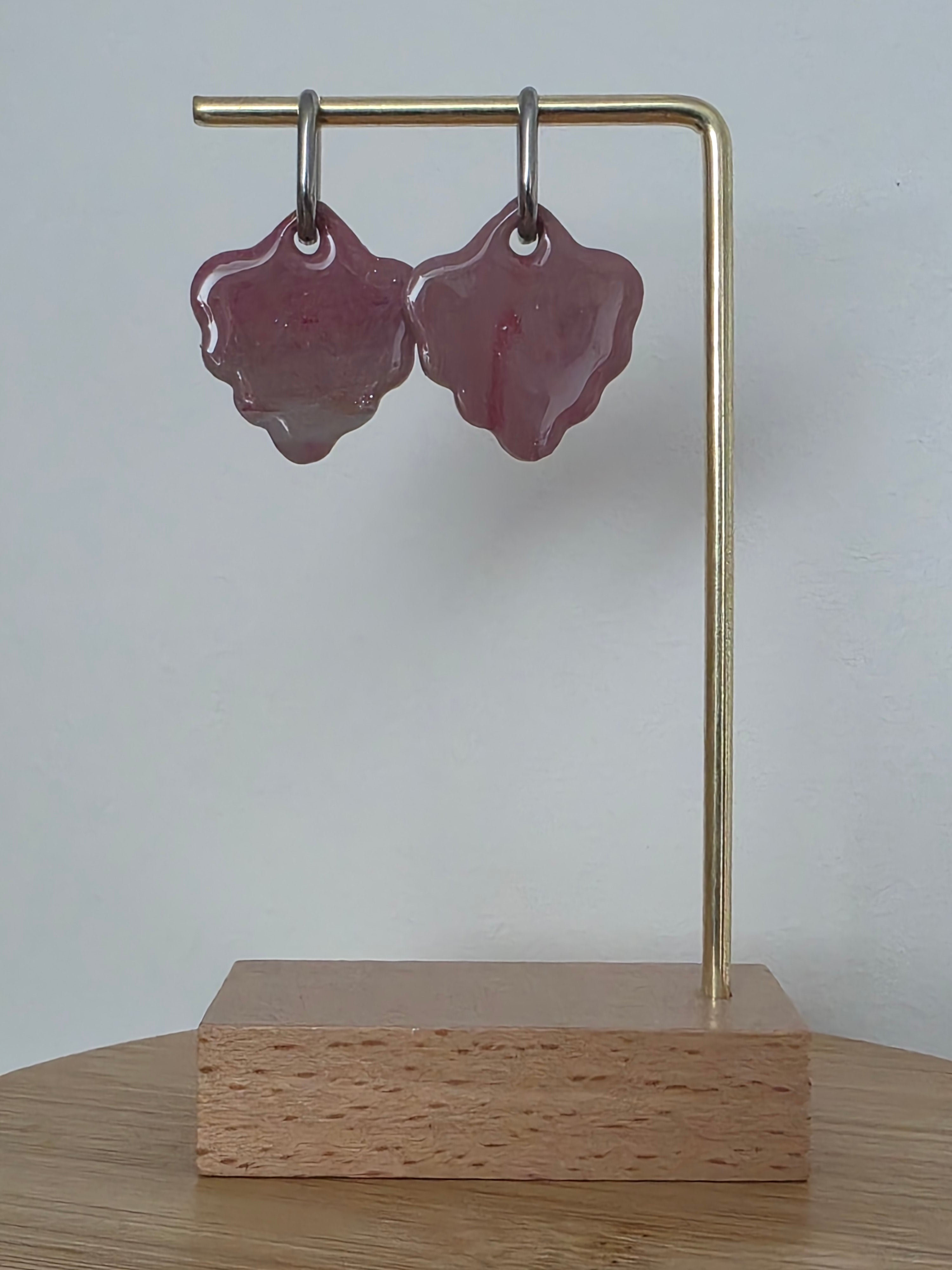 Pampilles Nina gris framboise