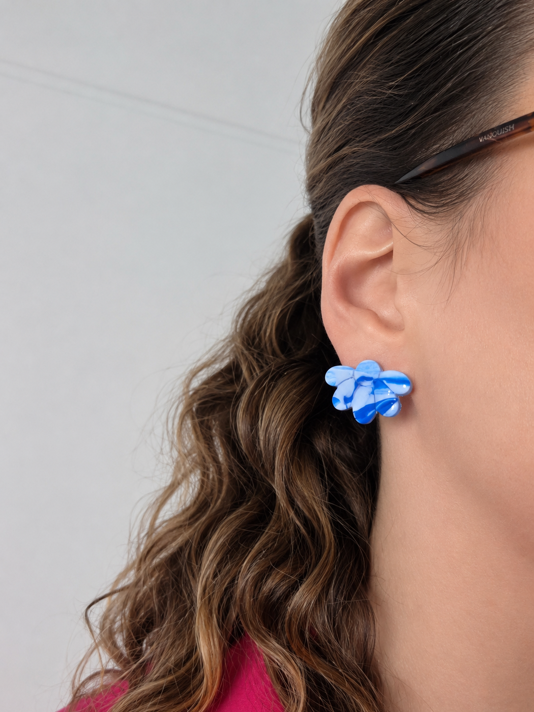 Puces d oreilles Sara- duo de bleus