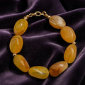 Bracelet perles ovales abricot
