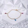 Bracelet doré breloques lune