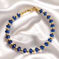 Bracelet en perles cristal bleu marine