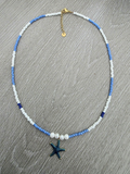 Collier en mini perles- breloque etoile de mer- la fabrique à pampilles